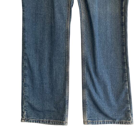 Carhartt Relaxed Fit Dark Wash Flannel Lined Straight Cut Mid Rise Jeans Size 16 - Picture 9 of 16